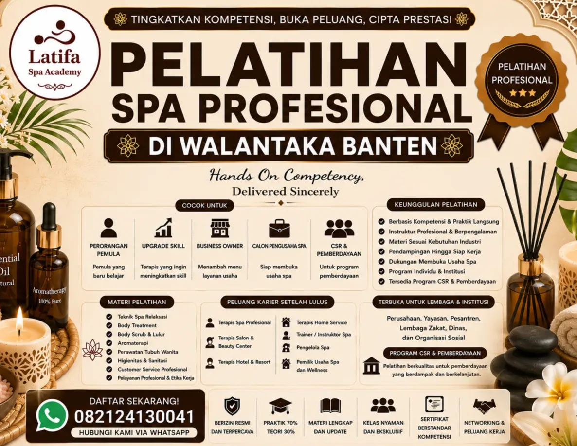 Pelatihan Spa Profesional di Walantaka Banten 082124130041